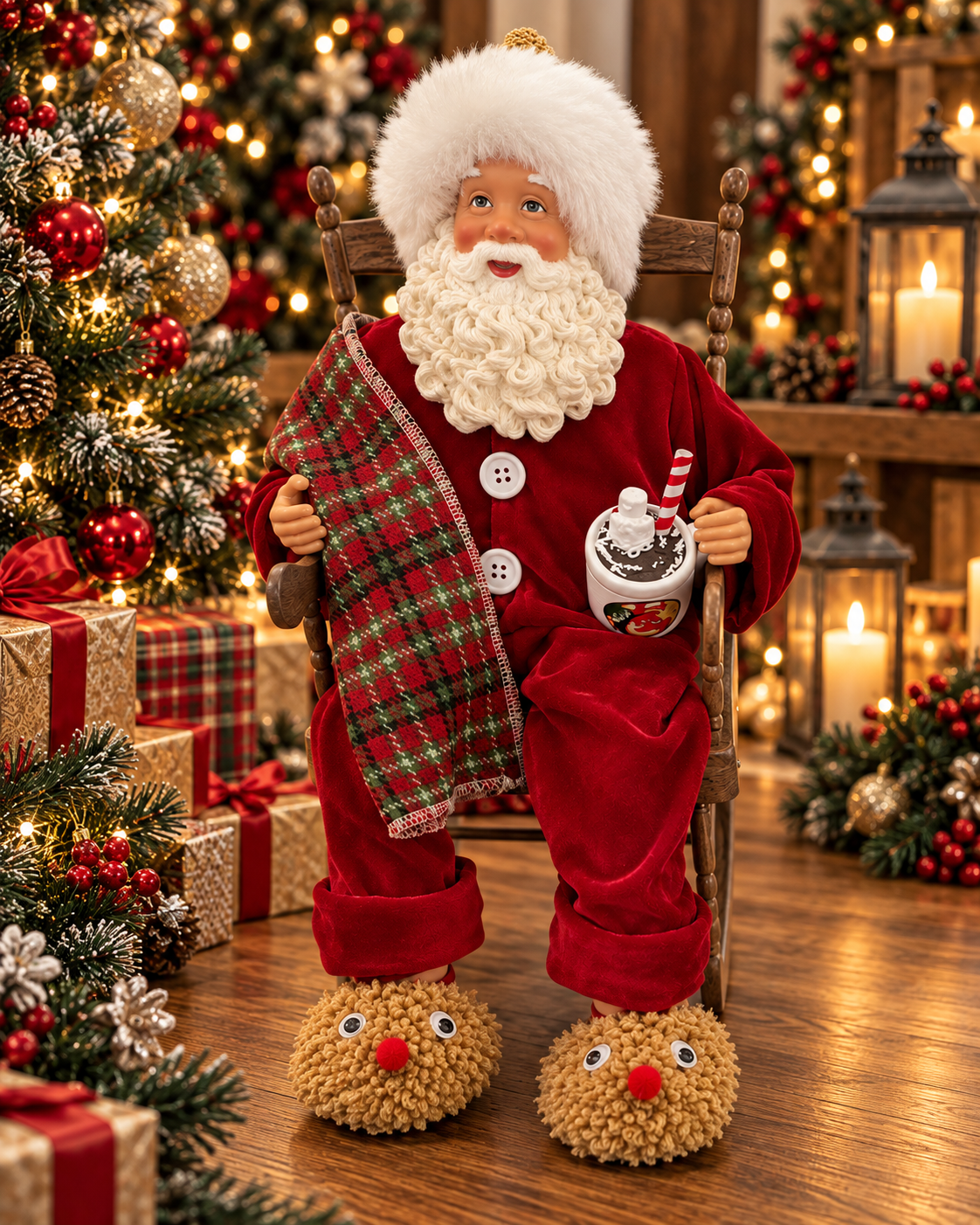 30cm Rocking Chair Santa
