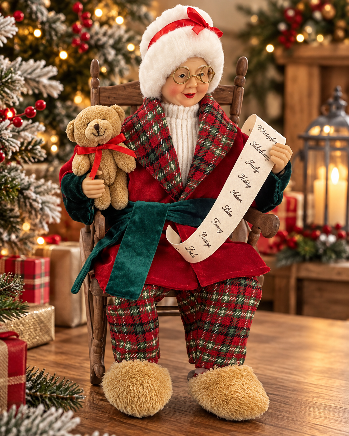 30cm Mrs Claus in Rocking Chair